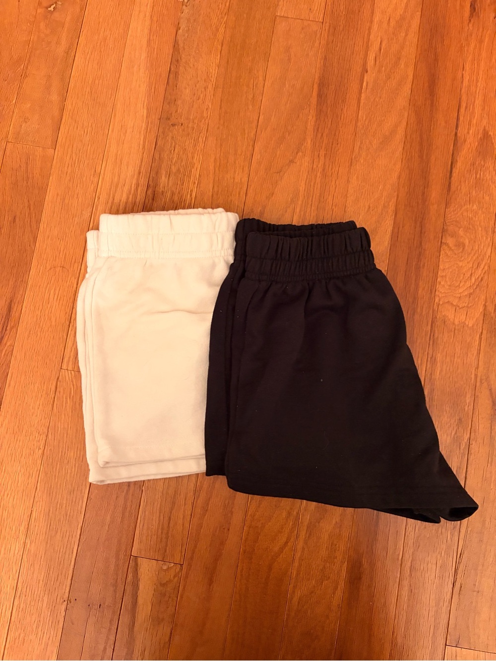 SHEIN High Waist Elastic Shorts - Black & White